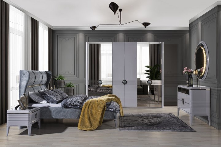 Versace Grey Yatak Odası | Evdekor Mobilya